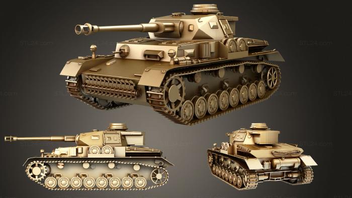 Автомобили и транспорт (Panzer IV ausf G, CARS_2966) 3D модель для ЧПУ станка